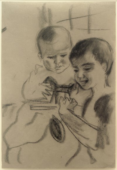Walter and Wolfgang with Little Horse by August Macke